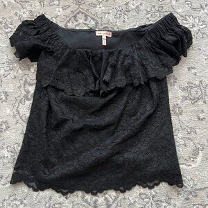 Rebecca Taylor Lace Off Shoulder Top